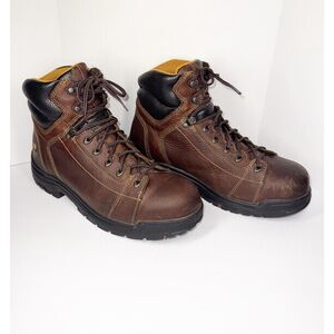 Timberland Mens Pro Titan 6" Lace Up Work Boots Safety Composite Toe Brown 10.5W